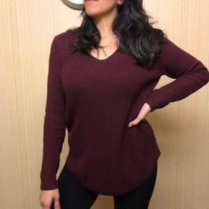 Faded Glory V- Neck Long Sleeves Knit Sweater